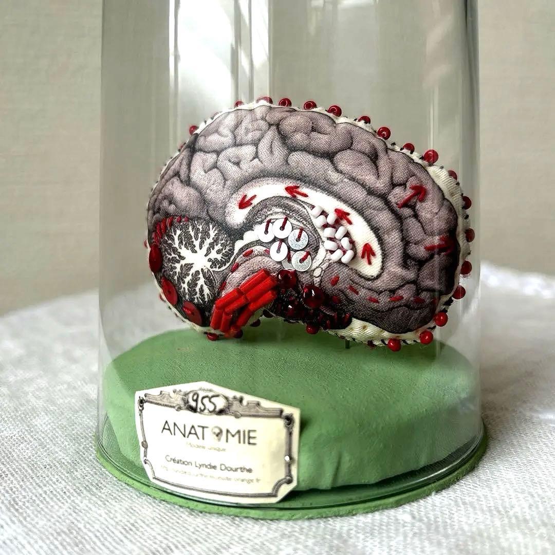 リンディ・ドゥルト　脳　ブローチ　オブジェ