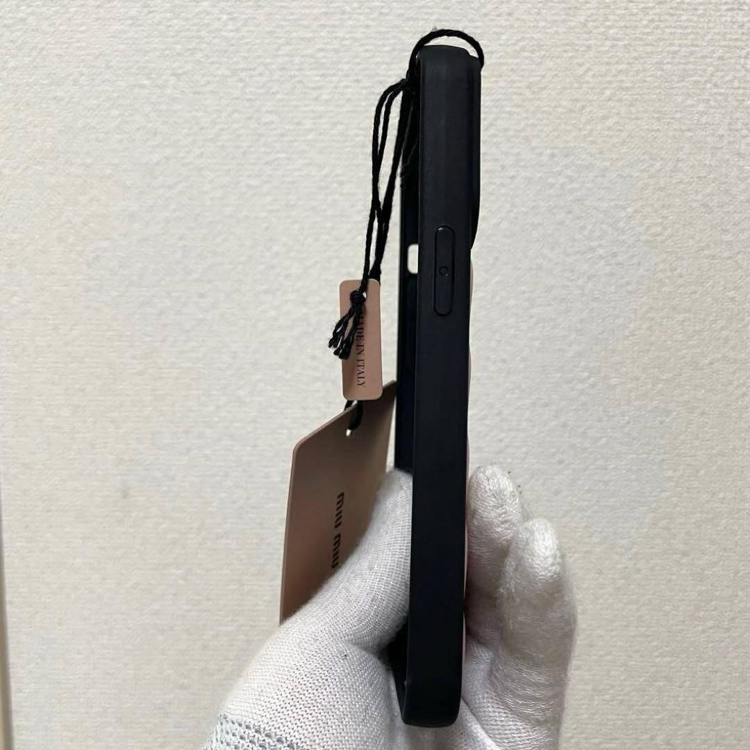 新品 MIUMIU♡ソフトカーフロゴレザーiPhone13Pro用カバー♡ピンク