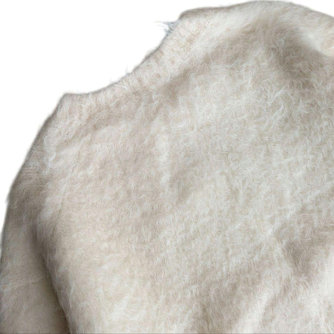 美品✨️BABYLONE　シャギークルーネックニット　アルパカ　白　2023