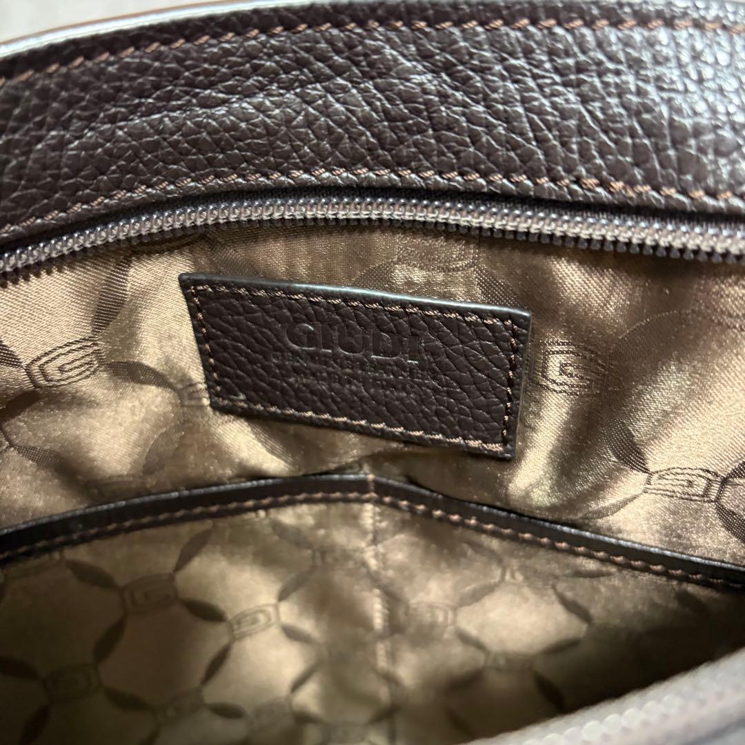 GIUDI ジウディ レザーショルダーバッグ ダークブラウン