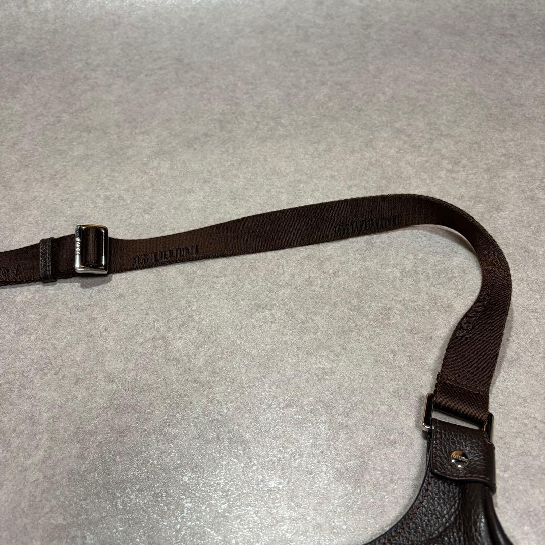 GIUDI ジウディ レザーショルダーバッグ ダークブラウン