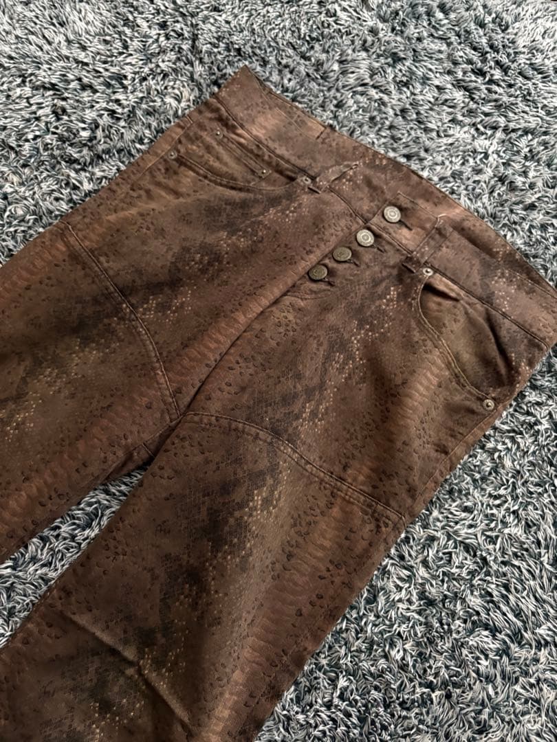 希少　tornado mart 茶蛇lace up デニム