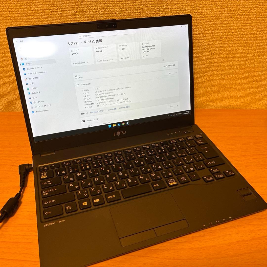 【動作確認済】　FUJITSU LIFEBOOK U938 Win11Pro