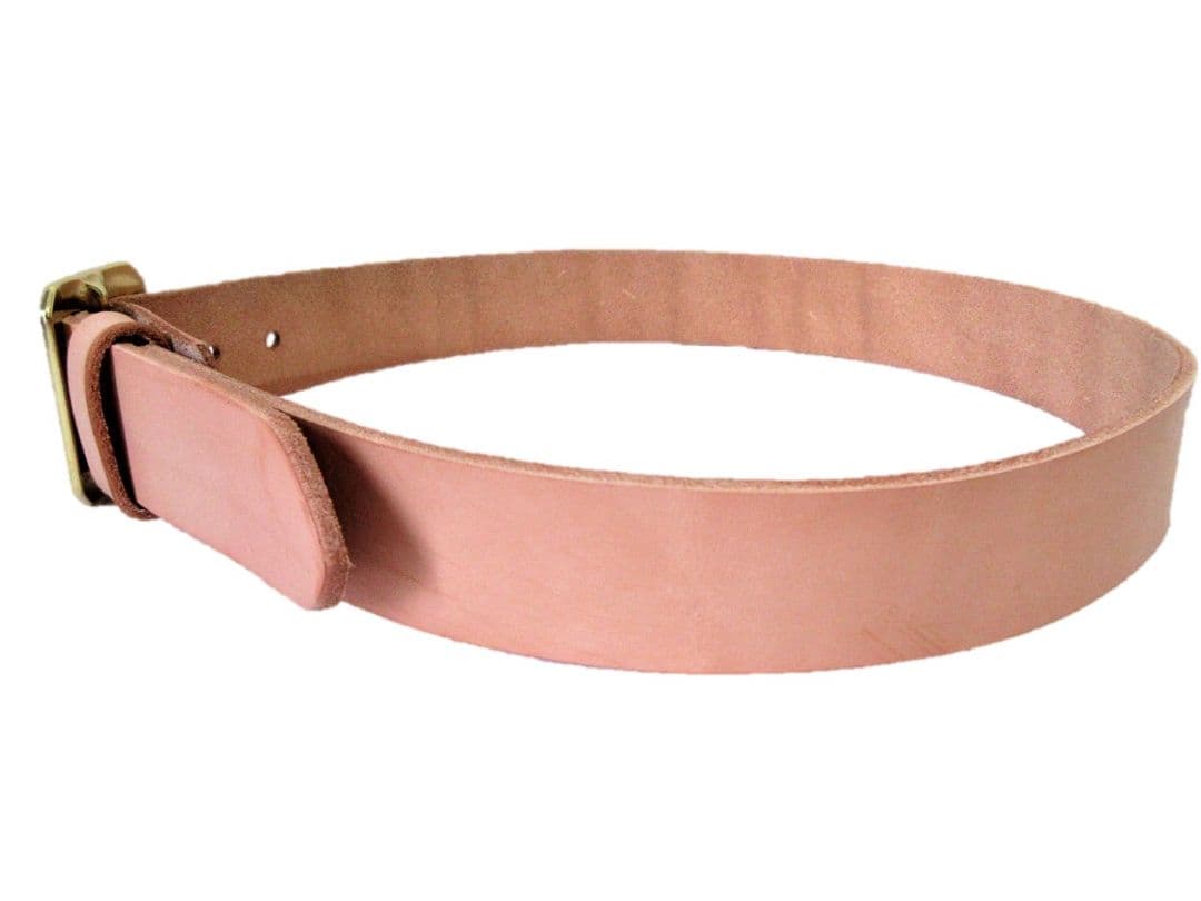 山田　真鍮製八角バックル　栃木レザーベルト（ナチュラル、チョコ）