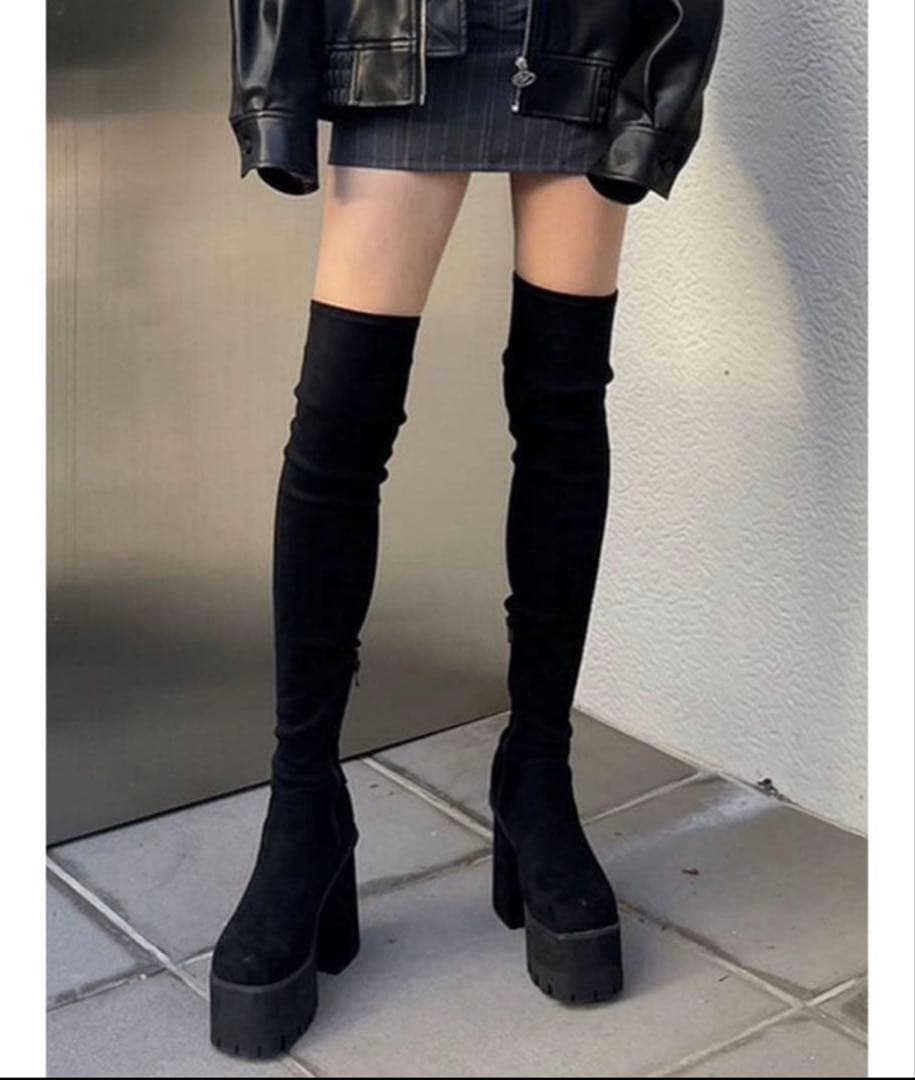 EMODA エモダ スクエアフィットロングブーツ Mサイズ