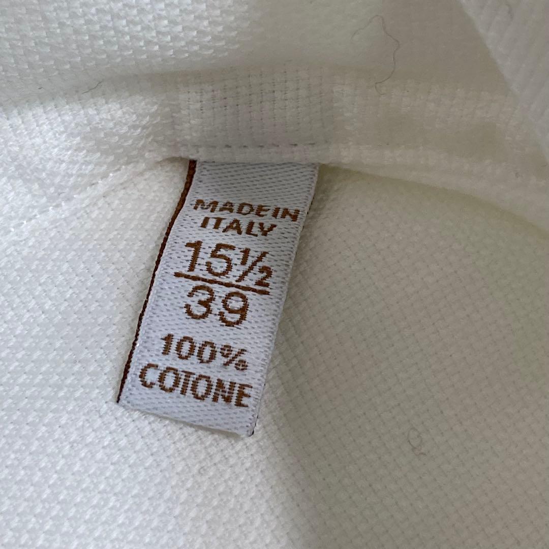 美品　BORRIELLO　（39）　ワイドカラーシャツ　イタリア製　白