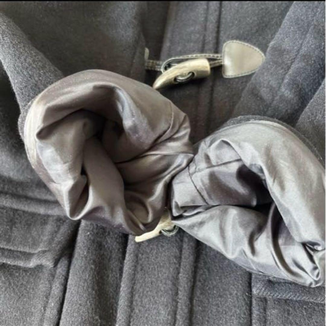 【2way✨】バーバリー　ダッフルコート　メガチェック　トグル　レザー　ネイビー