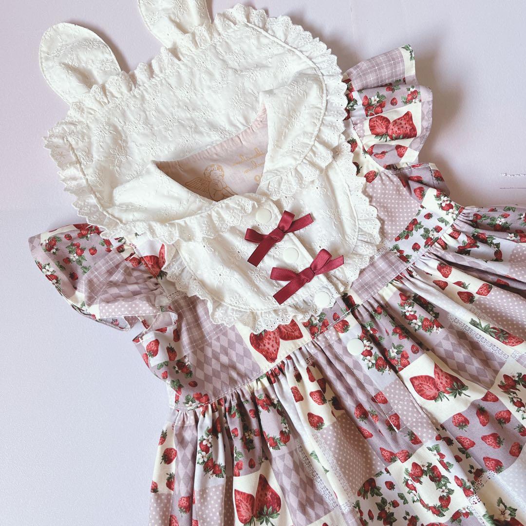 ちゃんまい♡90cmリバティ✖️無地セーラーワンピース