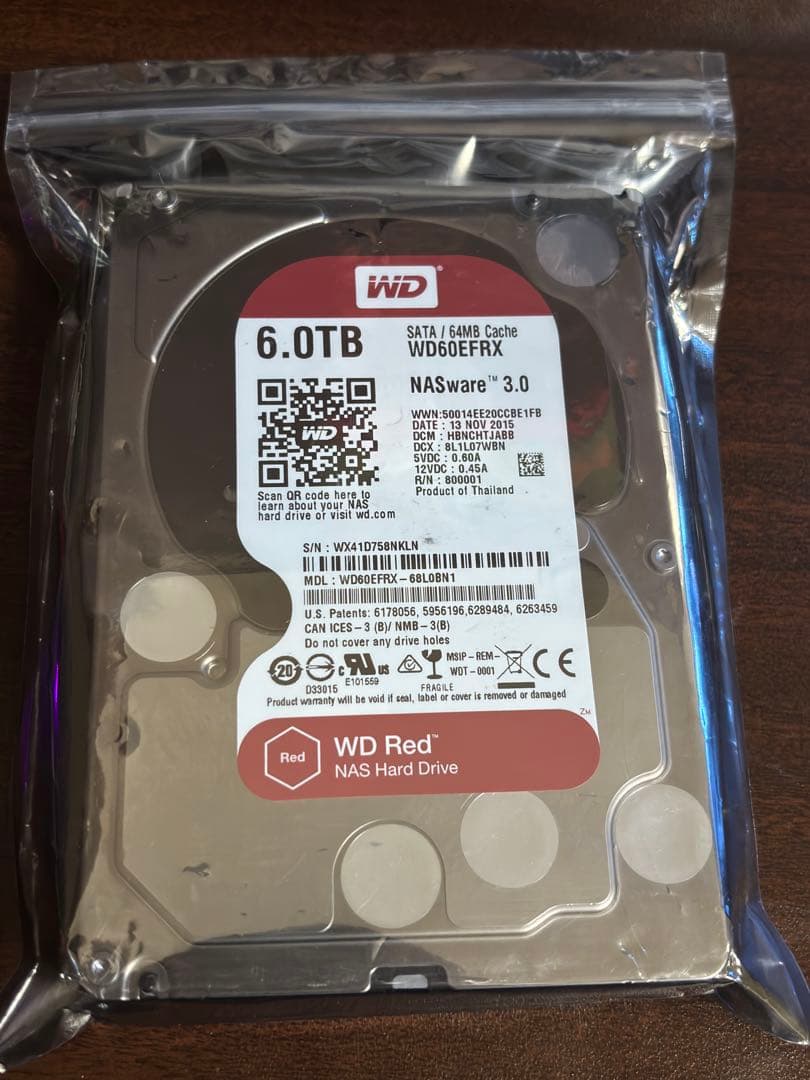 m*e様 Western Digital WD RED HDD 3.5インチ 6