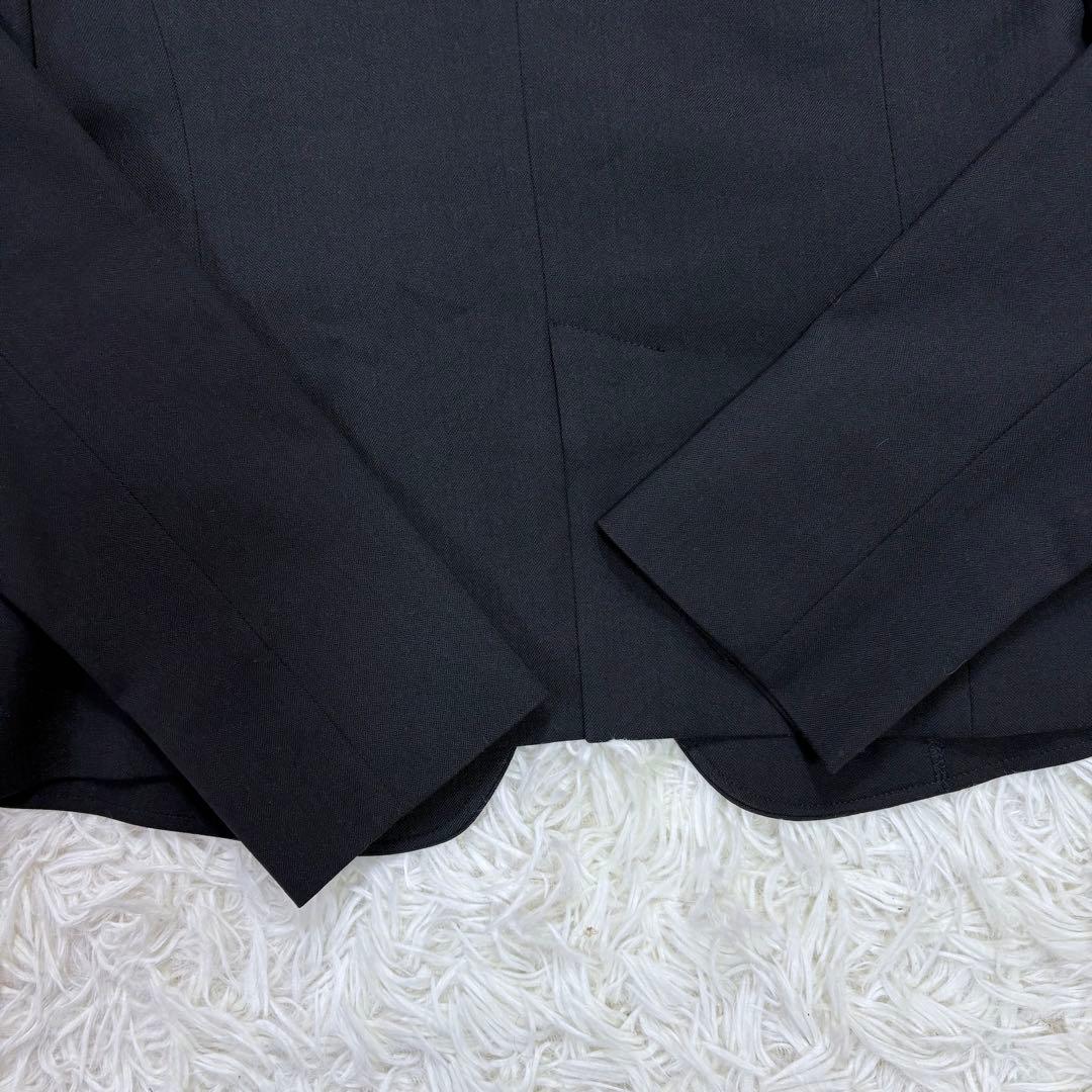 美品 23区 レディース 背抜き ブラック スーツセットアップ ストレッチ M