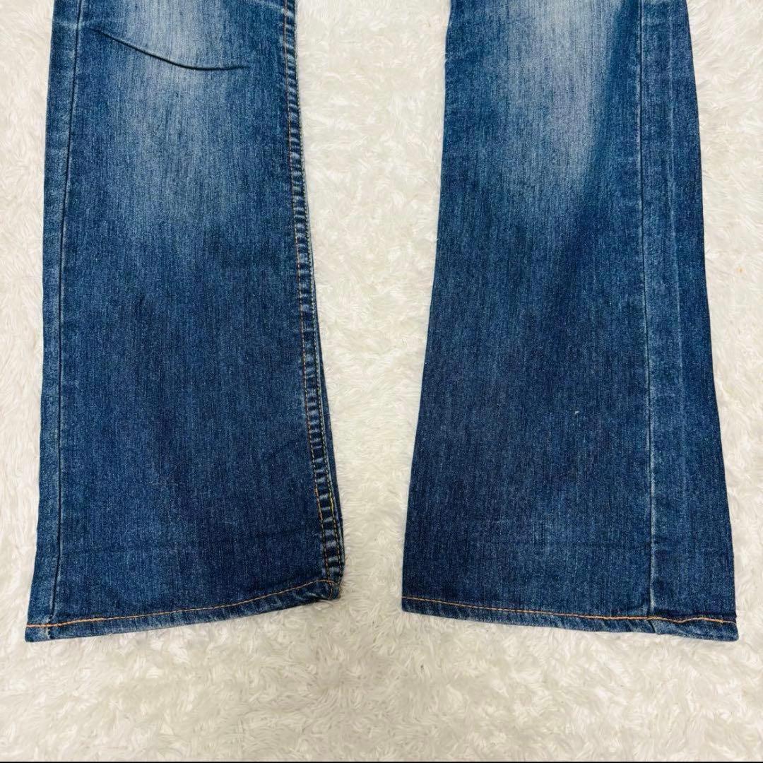 希少 EVISU DONNA 大黒 白 ビックカモメ デニム 虎耳 ストレート