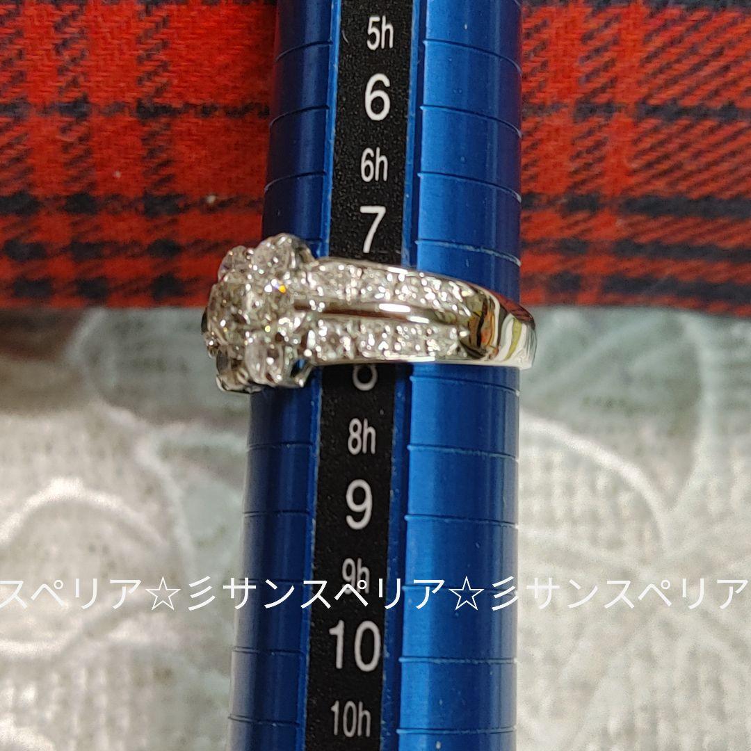 Pt900　ダイヤモンド1.00ctフラワーリング