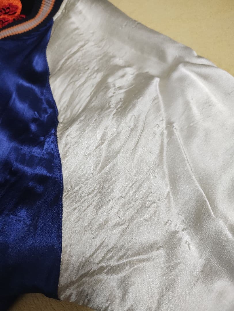 【値下げ】CROPPED HEADS スカジャン 黒 刺繍 別珍 花札