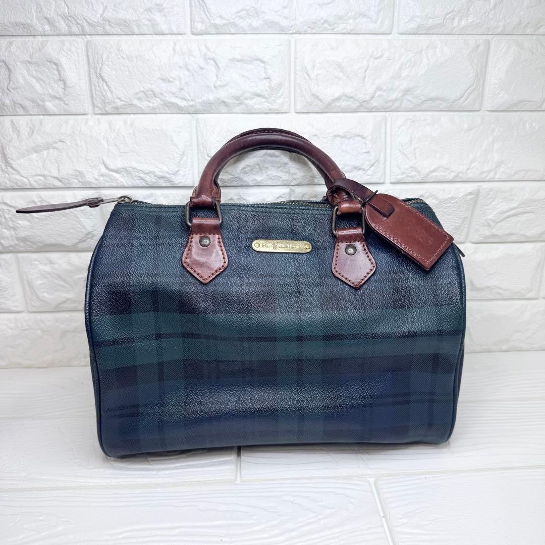 ポロラルフローレン ミニボストンバッグ ブラックウォッチ