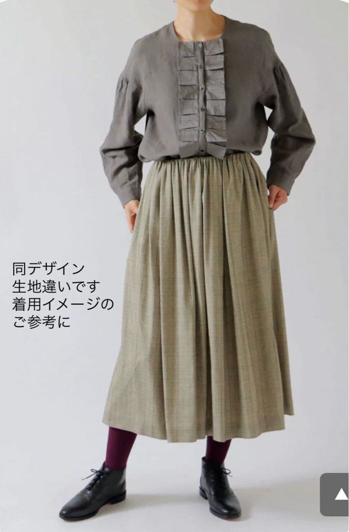 完売【リゼッタ】千鳥格子柄のブラウス『パメラ』　日本製