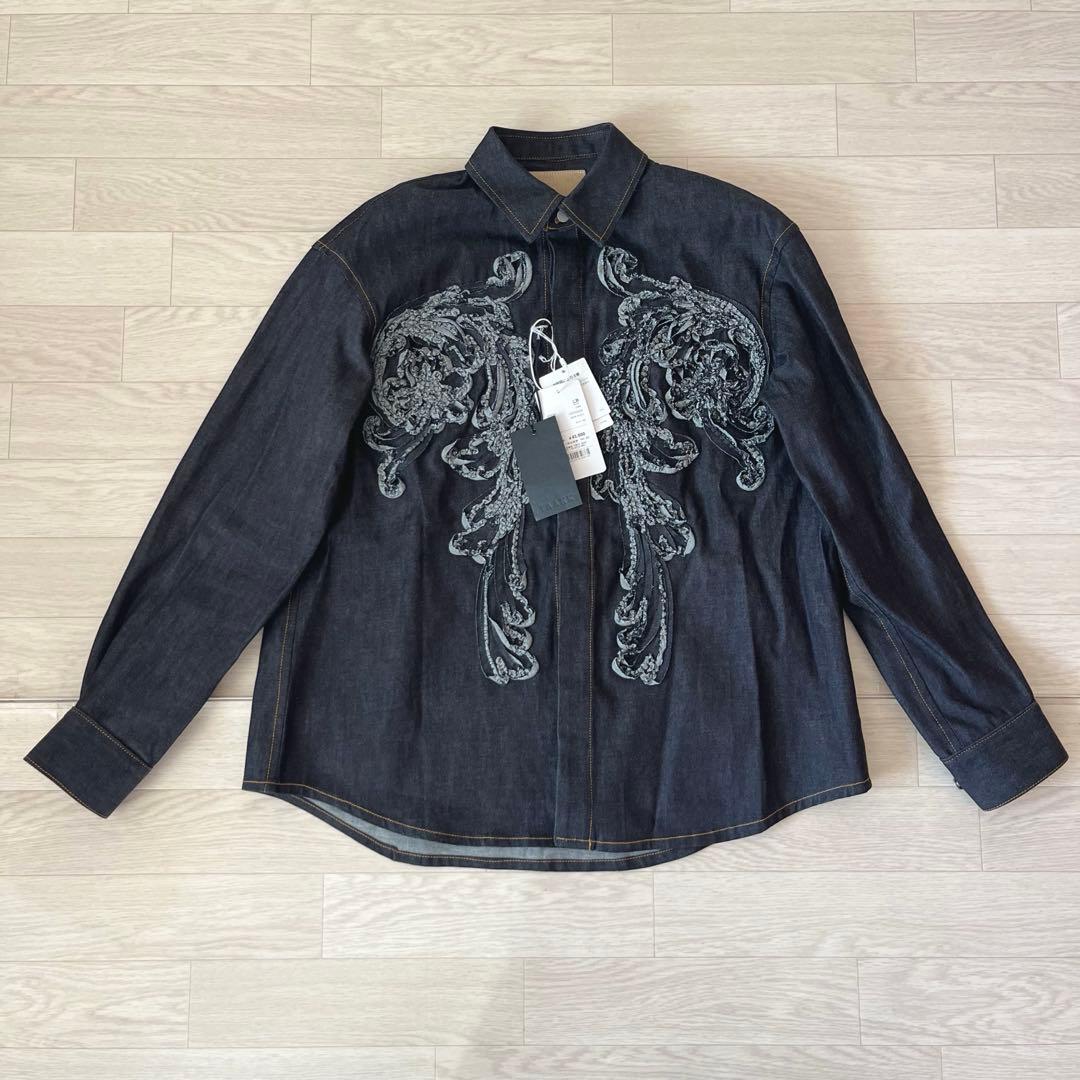 【未使用タグ付き】TAAKK ターク 25SS 刺繍デニムシャツ サイズ1 長袖