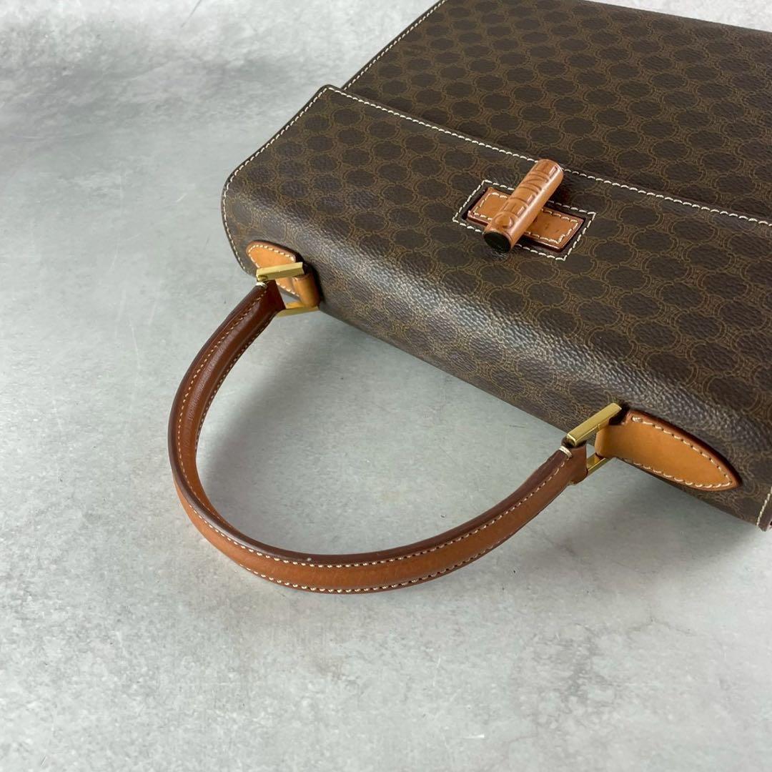 希少美品 CELINE セリーヌ マカダム ターンロック トートバッグ