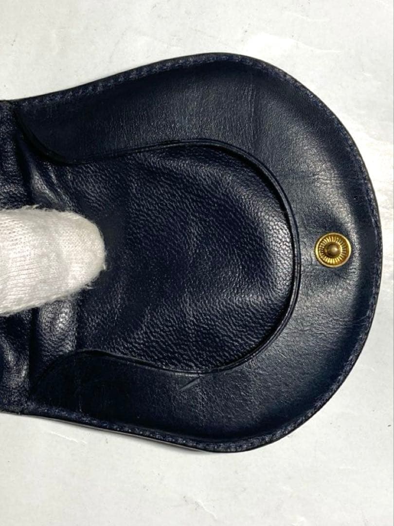 良品　GUCCI グッチ　オールドグッチ　シェリーライン　ケース　ネイビー