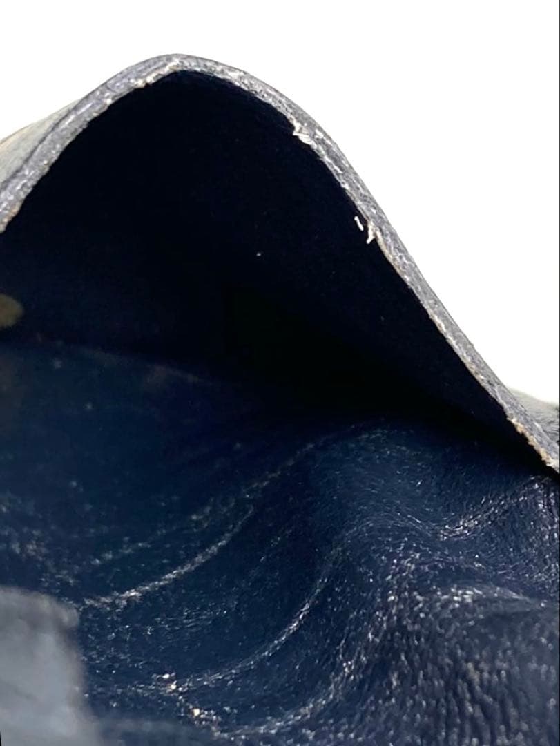 良品　GUCCI グッチ　オールドグッチ　シェリーライン　ケース　ネイビー