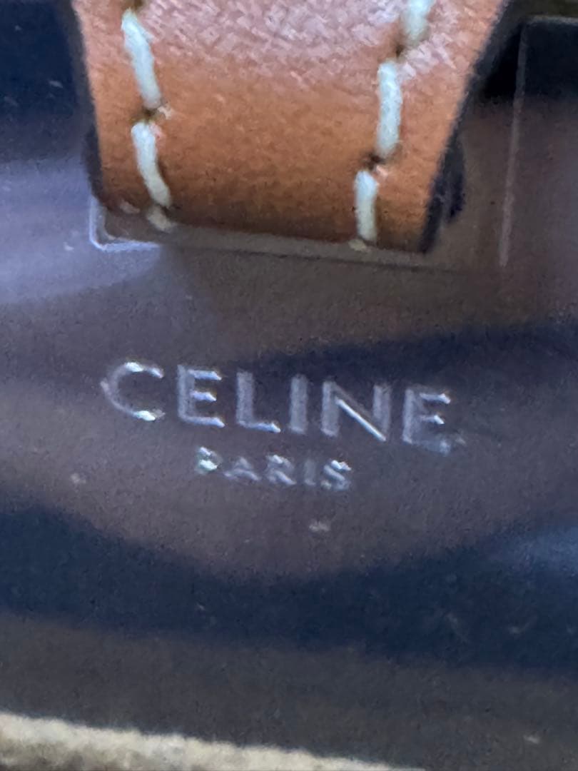CELINE ラージジュエリーケース トリオンフキャンバス＆カーフスキン