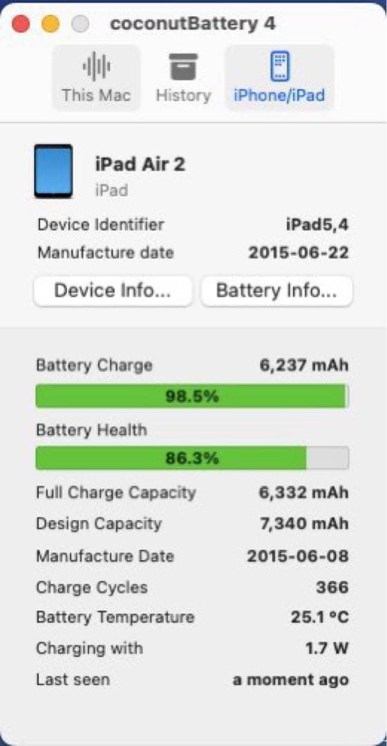 ⭐️ 美品 iPad Air 2 64GBゴールドdocomoバッテリー86%良好