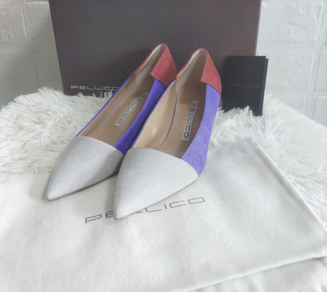 美品✨ PELLICO　ペリーコ　パンプス 　スエード 　マルチパネルパンプス