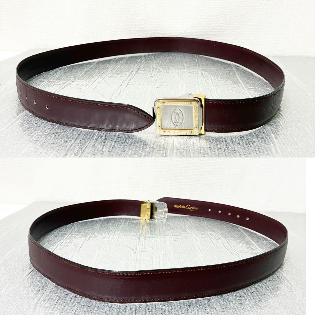 Cartier マスト レザー ベルト カルティエ ロゴバックル