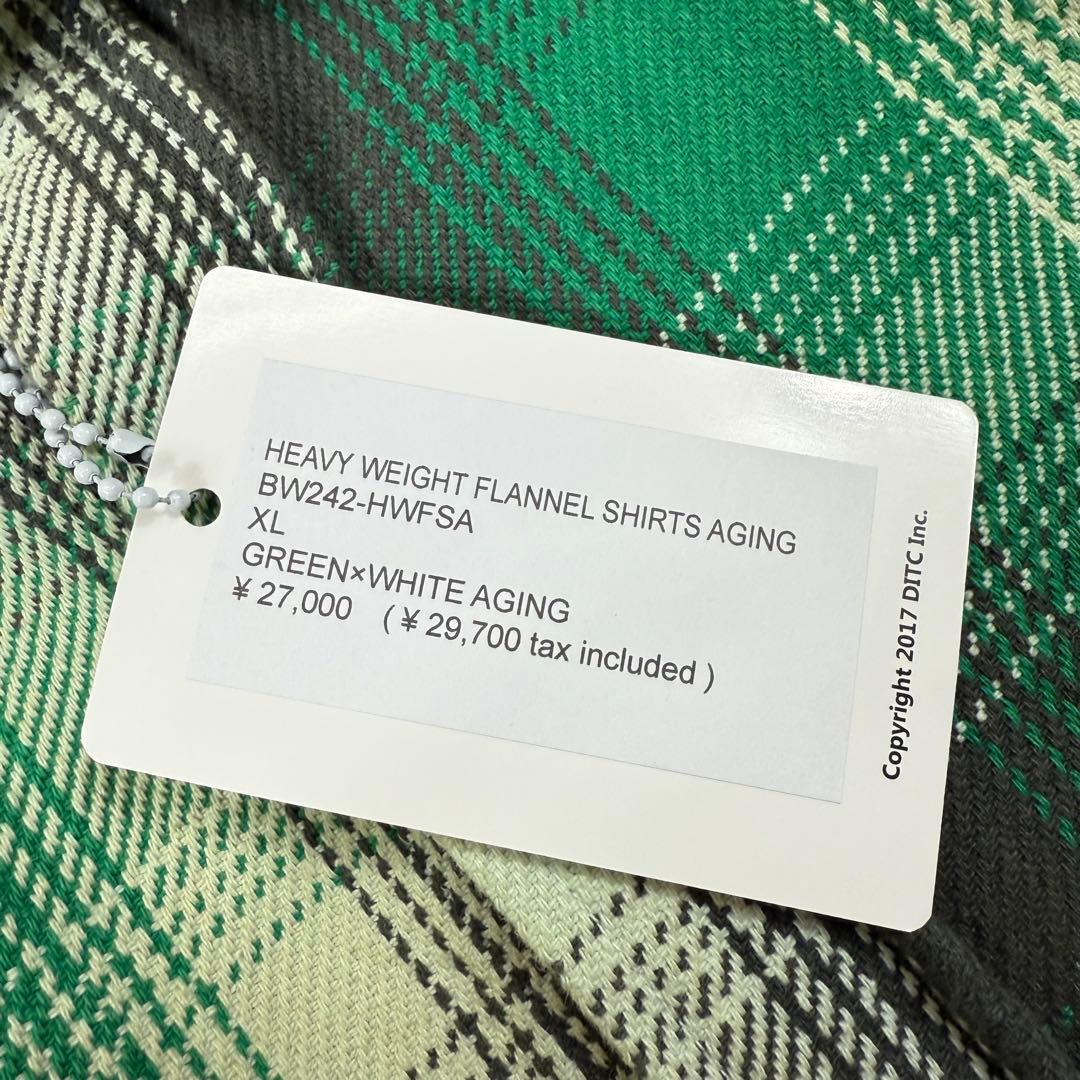 トップス BOWWOW HEAVY WEIGHT FLANNEL SHIRTS AGING