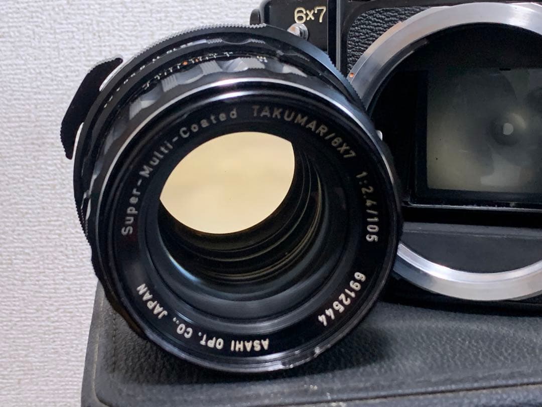 PENTAX 6x7 TAKUMAR 1:2.4 105 グリップ ケース付き