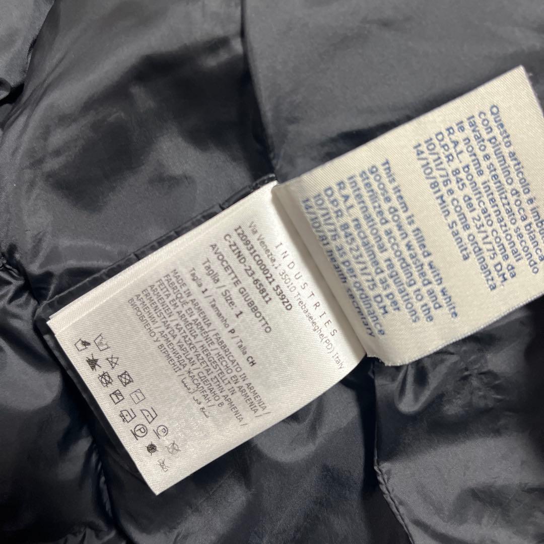 モンクレール ダウン ロング 黒 サイズ1 MONCLER AVOCETTE