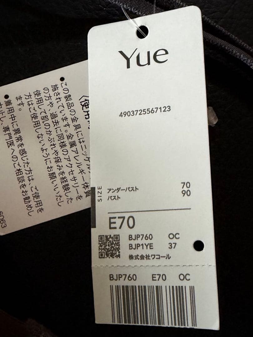 [新品]WACOAL/ユエ　ブラジャーショーツセット E70.M