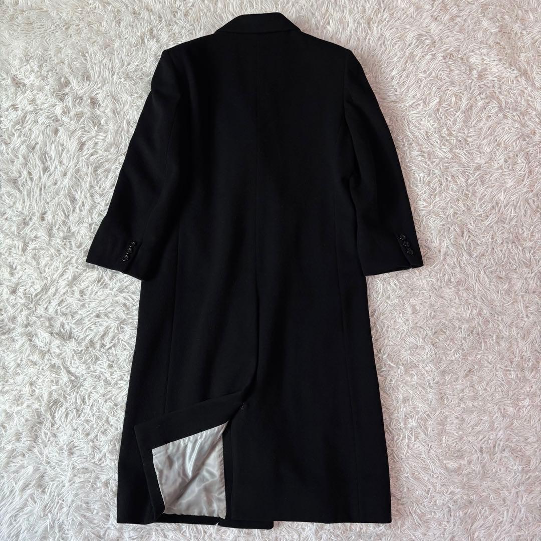 ✨カシミヤ✨バーバリー チェスターコート ダブルブレスト マキシ丈 白タグ 黒