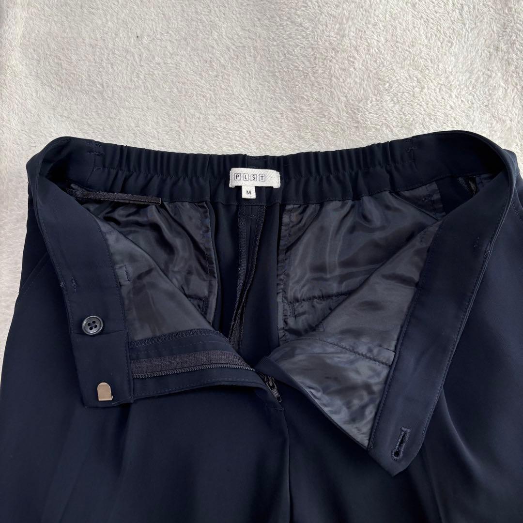 ✨️美品✨️ PLST プラステ スーツ ノーカラー パンツ ネイビー Mサイズ