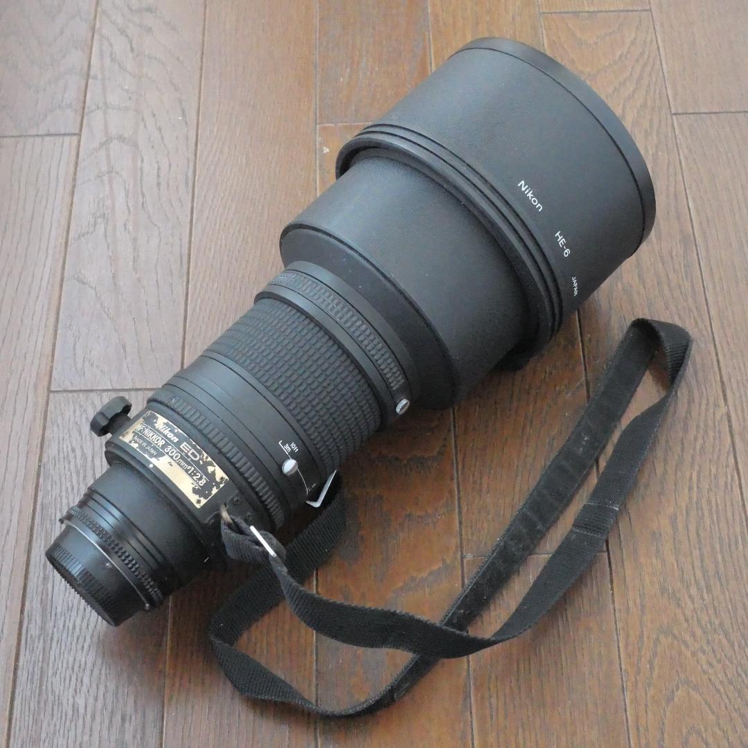 Nikon AF 300mm f2.8 ED IF フード　革カバー　旧　超レア
