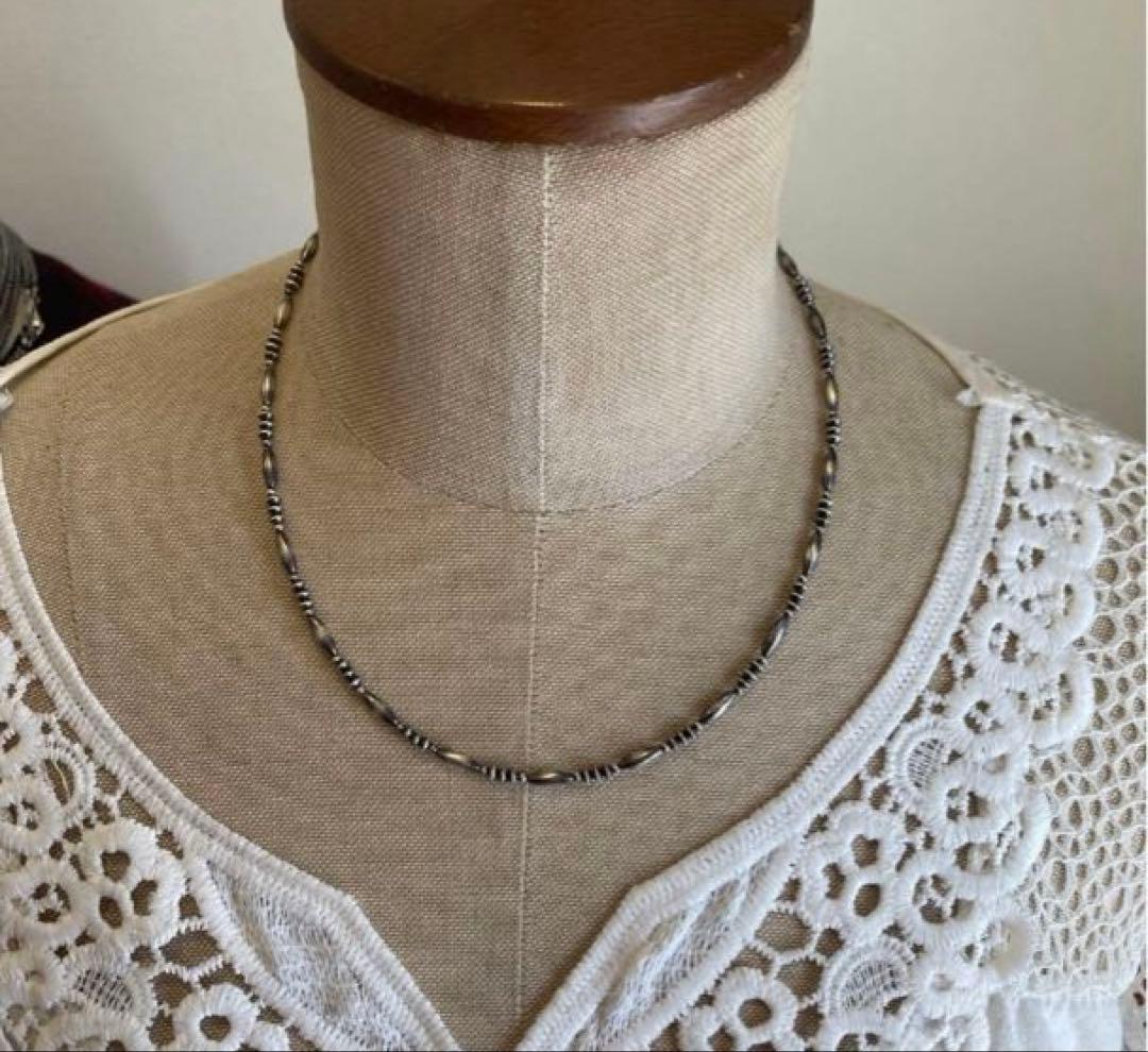 SV925製 ナバホパール　当店オリジナルデザインネックレス　38cm