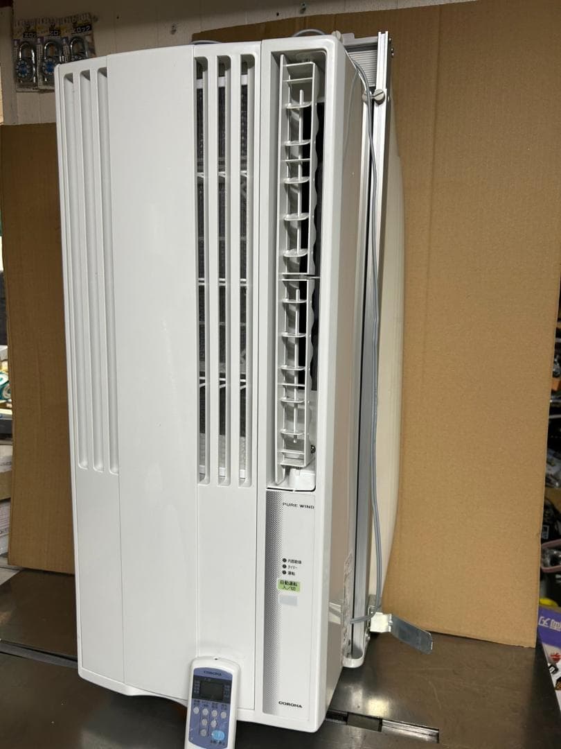 美品 2023年 コロナ窓用エアコン CW-F1623R 枠 リモコン付き/O