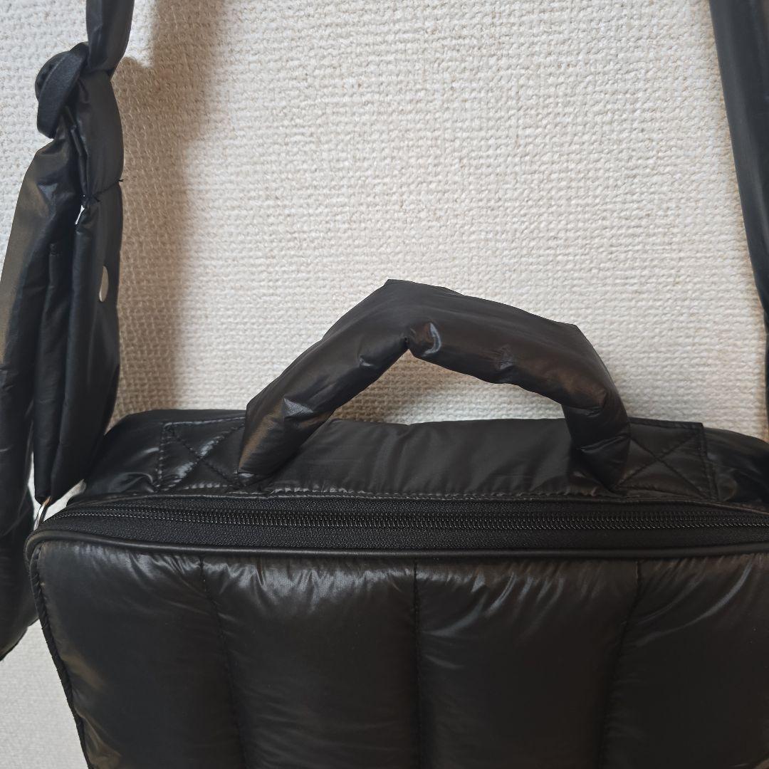 Calin ブラック キルティング マザーズバッグ