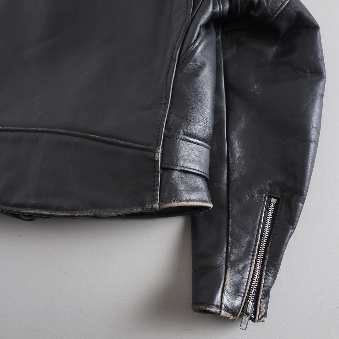 Schott　618　size38　ダブルライダース　レザージャケット　ブラック