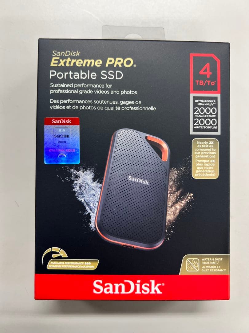 新品 SanDisk Extreme PRO 4TB SSD 2000MB/s