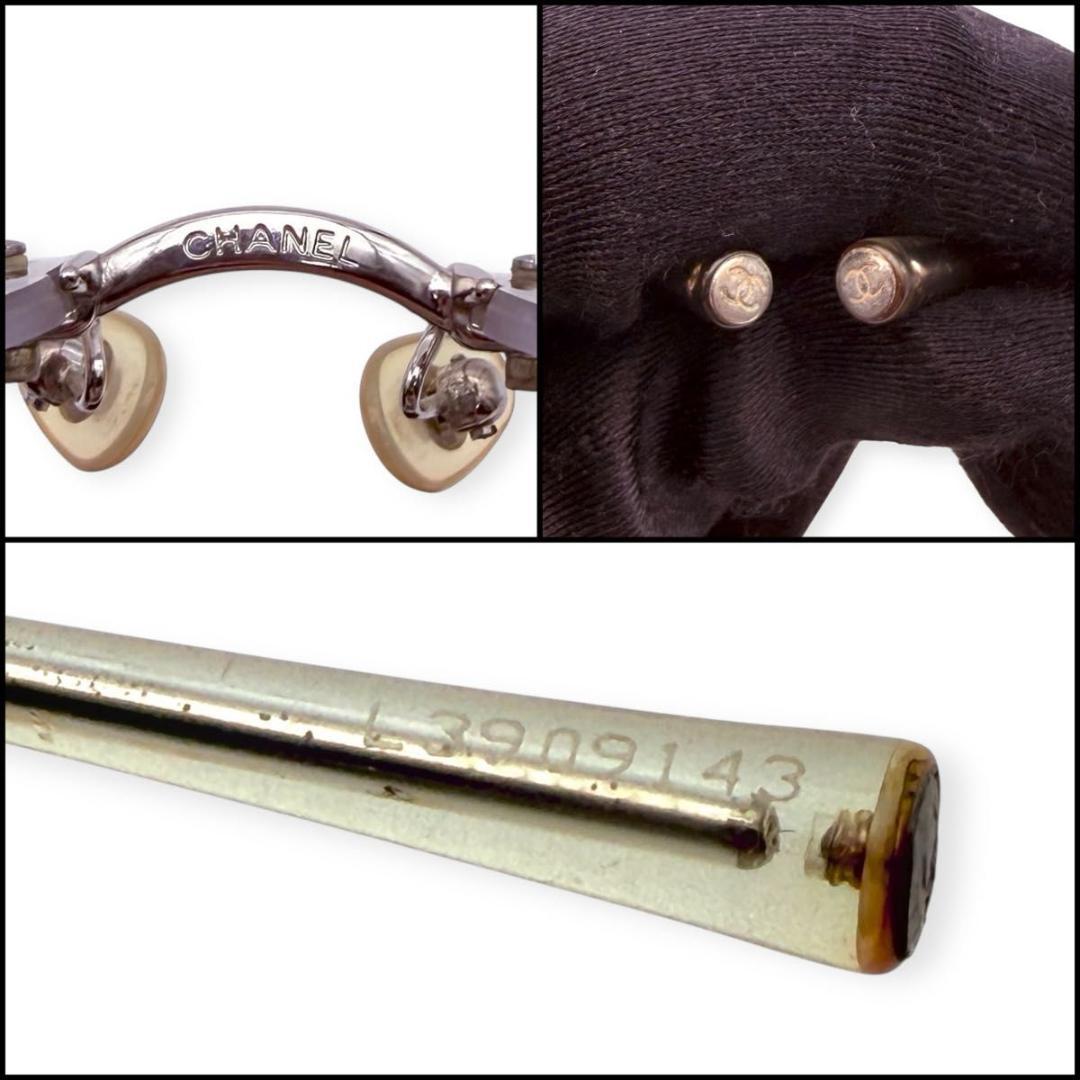 【良品】CHANEL シャネル　リムレス　サングラス　ココマーク　ラインストーン