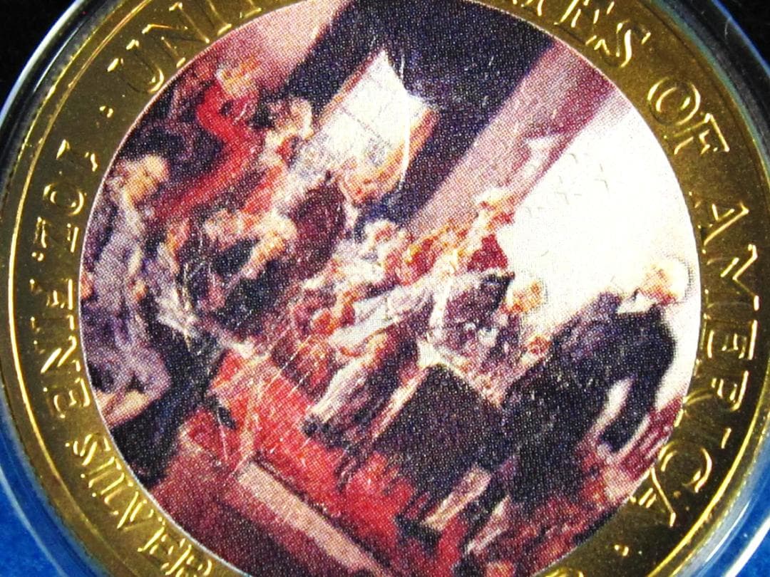 ０３年　カラー　アメリカンシルバーイーグル　１オンス銀貨　アメリカ合衆国憲法記念