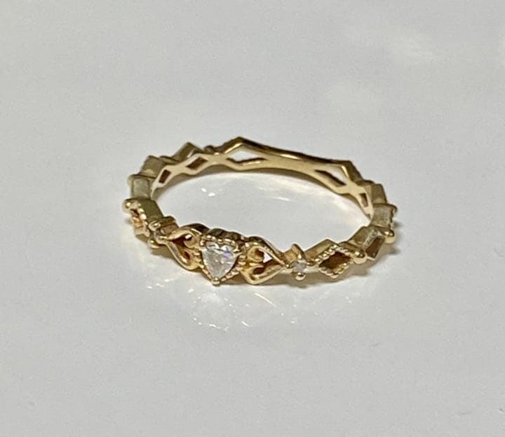 【専用】jupiter ダイヤモンド ハート デザインリング ゴールド K10