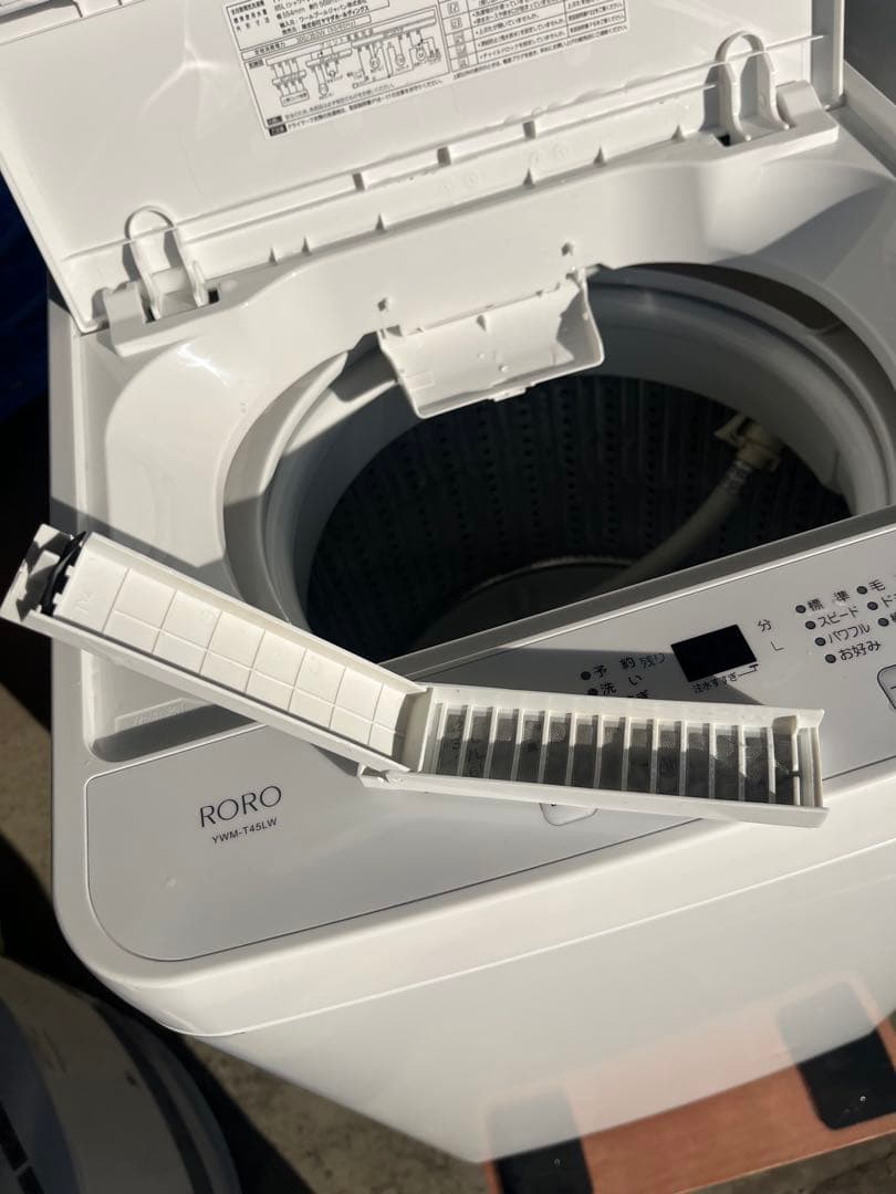 【高年式】ヤマダ 洗濯機 4.5kg YWM-T45LW 2024年製T