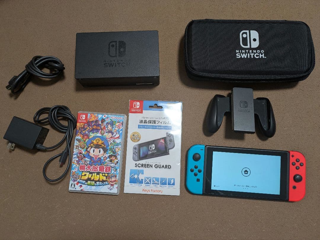 【桃鉄ソフト付き】Nintendo Switch 本体、ケース、画面保護シート