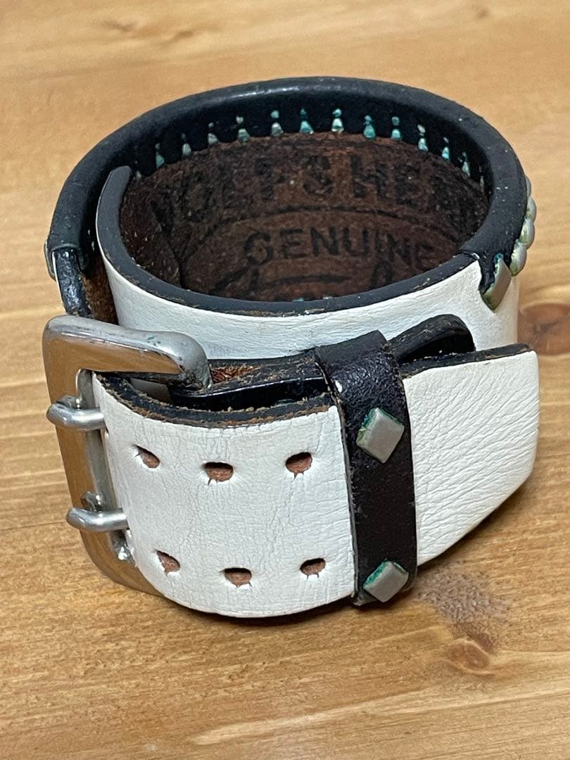 wolf’s head レザーリストブレス　#キムタク愛用　ホワイト　美品