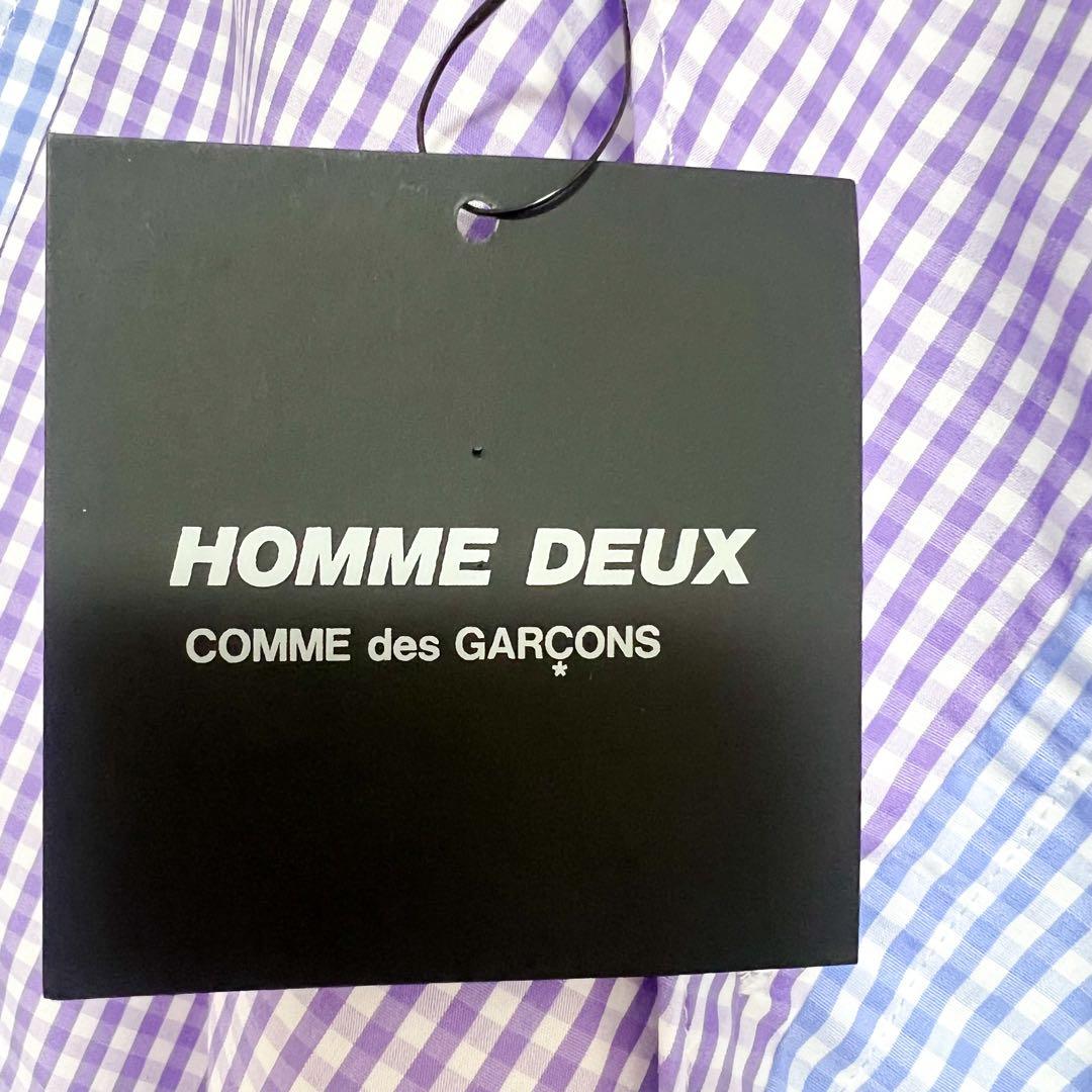 未使用タグ付コムデギャルソンHOMME DEUX 長袖シャツ サイズL チェッ