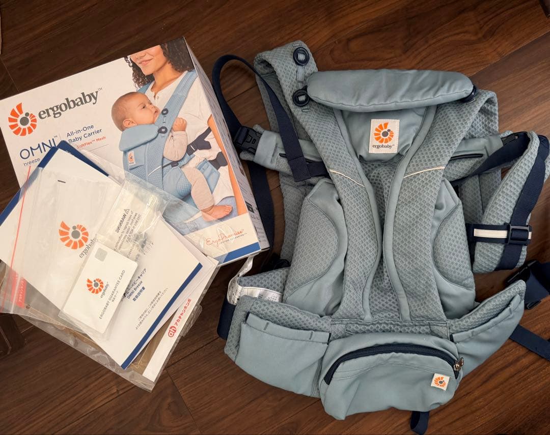 【ガガ】ergobaby OMNI Breeze 抱っこ紐 ライトブルー