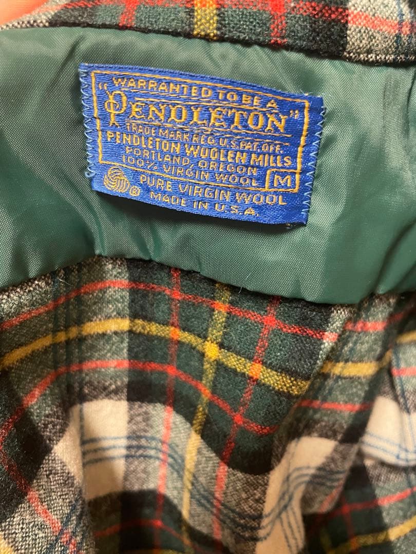 70s vintage ペンドルトン　短丈チェックシャツ