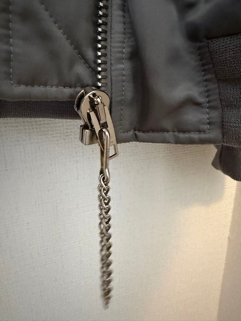 美品　セリーヌ　テディジャケット　中綿　ブルゾン　グレー　48