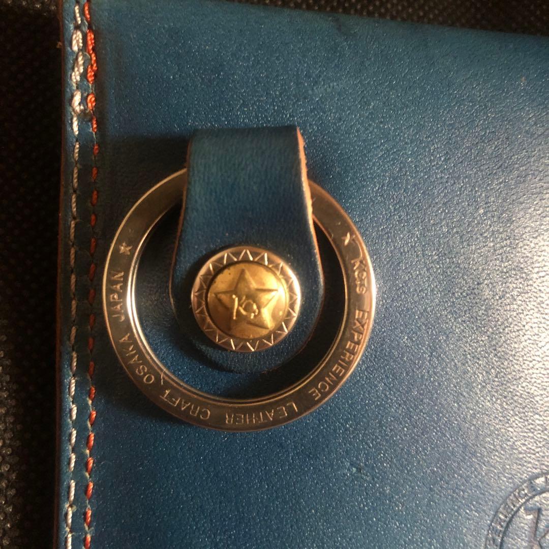 美品　KC,S レザー　コンチョ付　携帯灰皿　スター柄